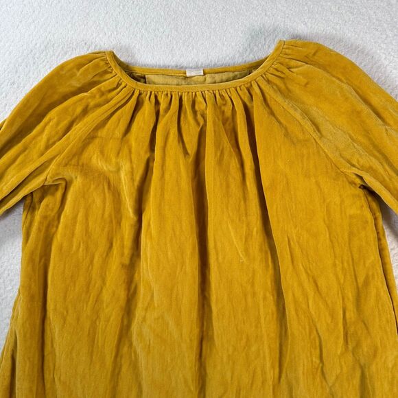 Tia Cibani Kids Corduroy Dress Girls Size 3/4 Yellow Harvest Farmhouse Smock New - Picture 2 of 10